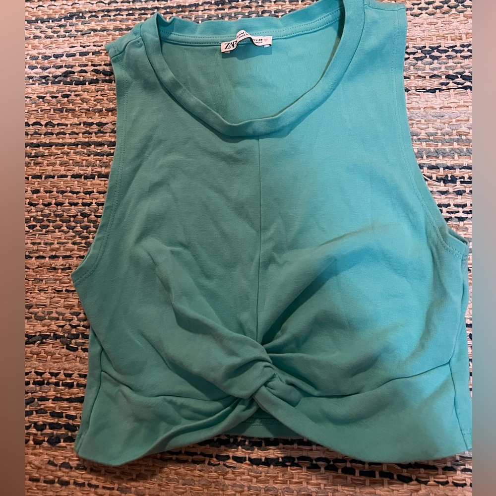 Zara twisted crop tank top